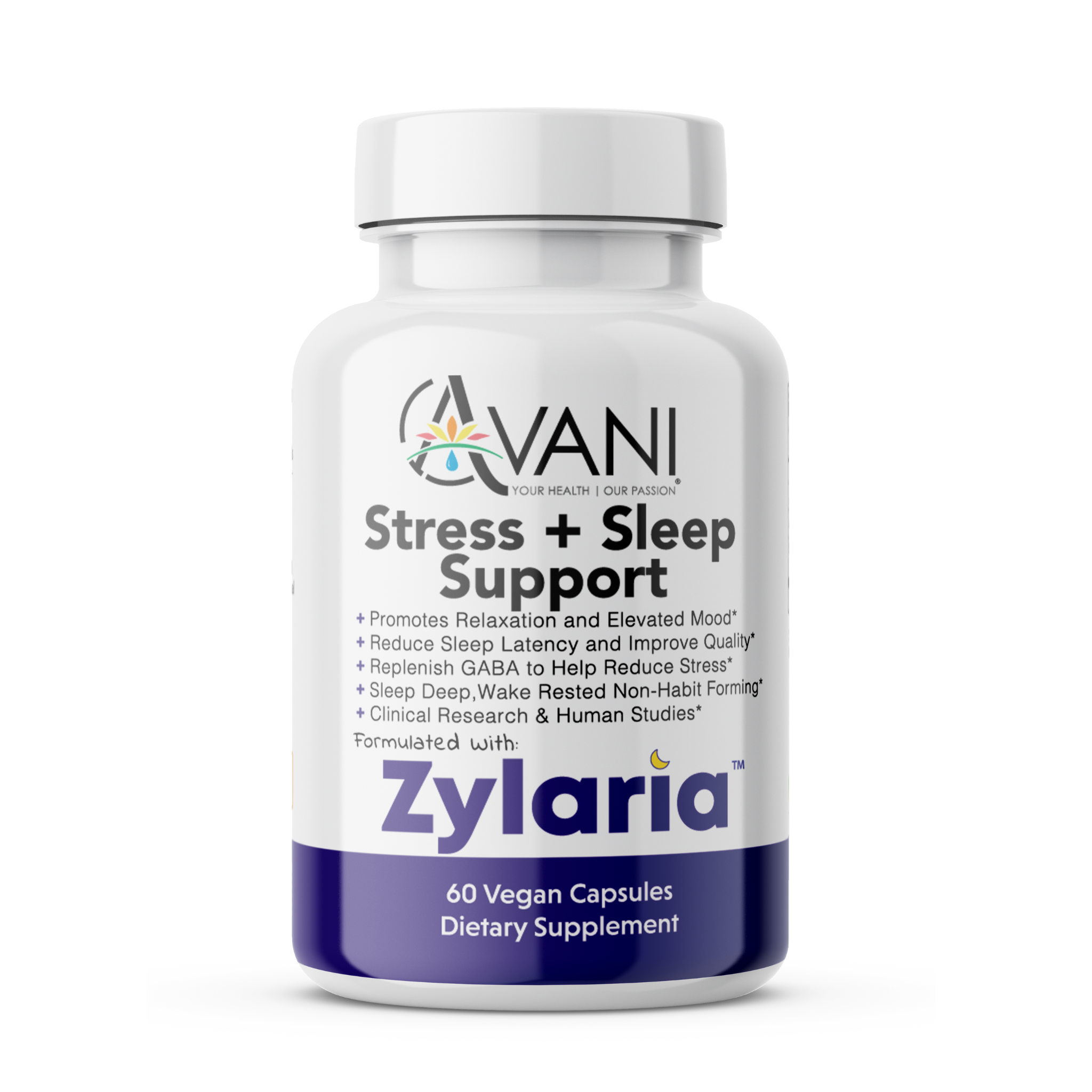 Zylaria® Natural Sleep Aid + Stress Support - Avani Wellness