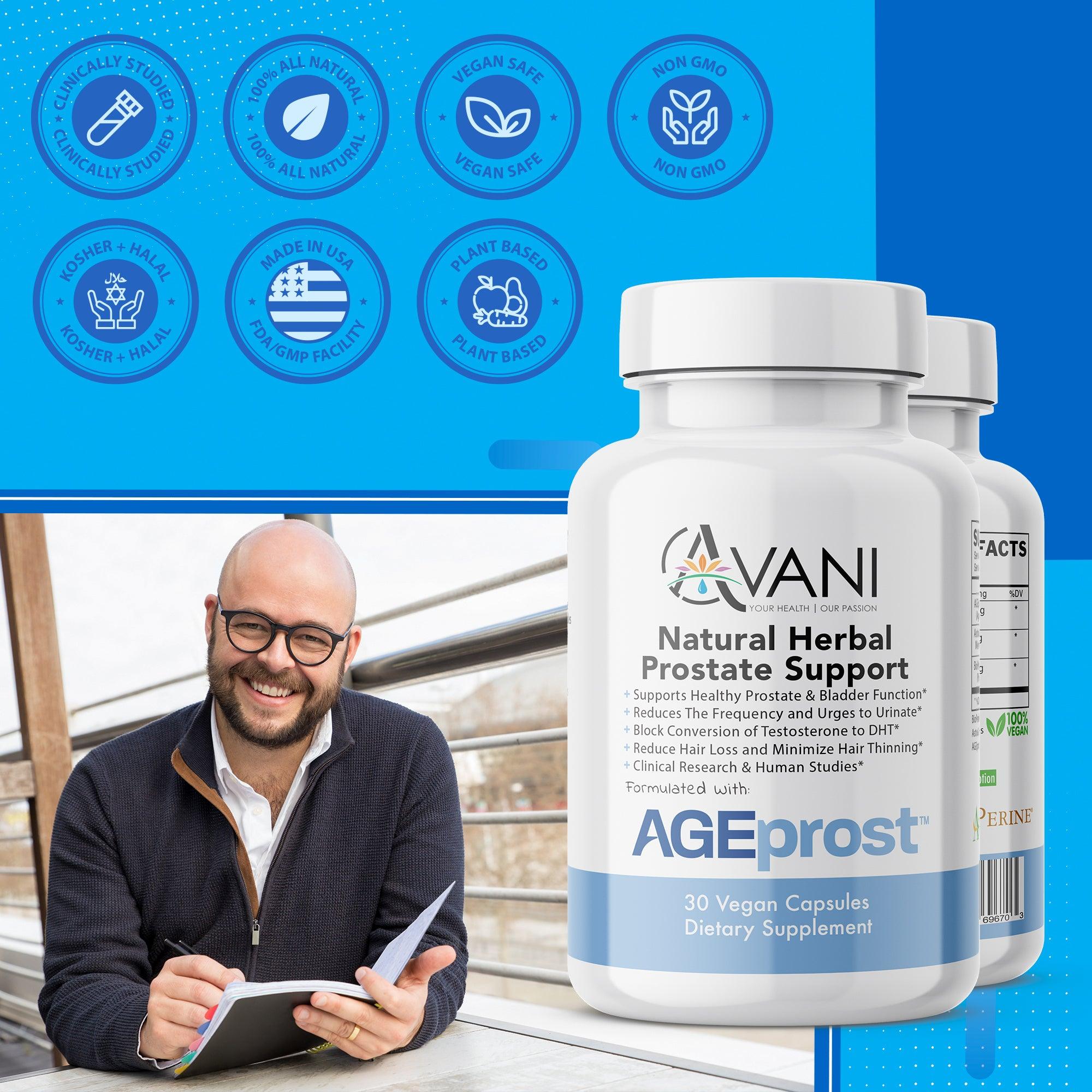 AGEprost® Natural Herbal Prostate Support - Avani Wellness