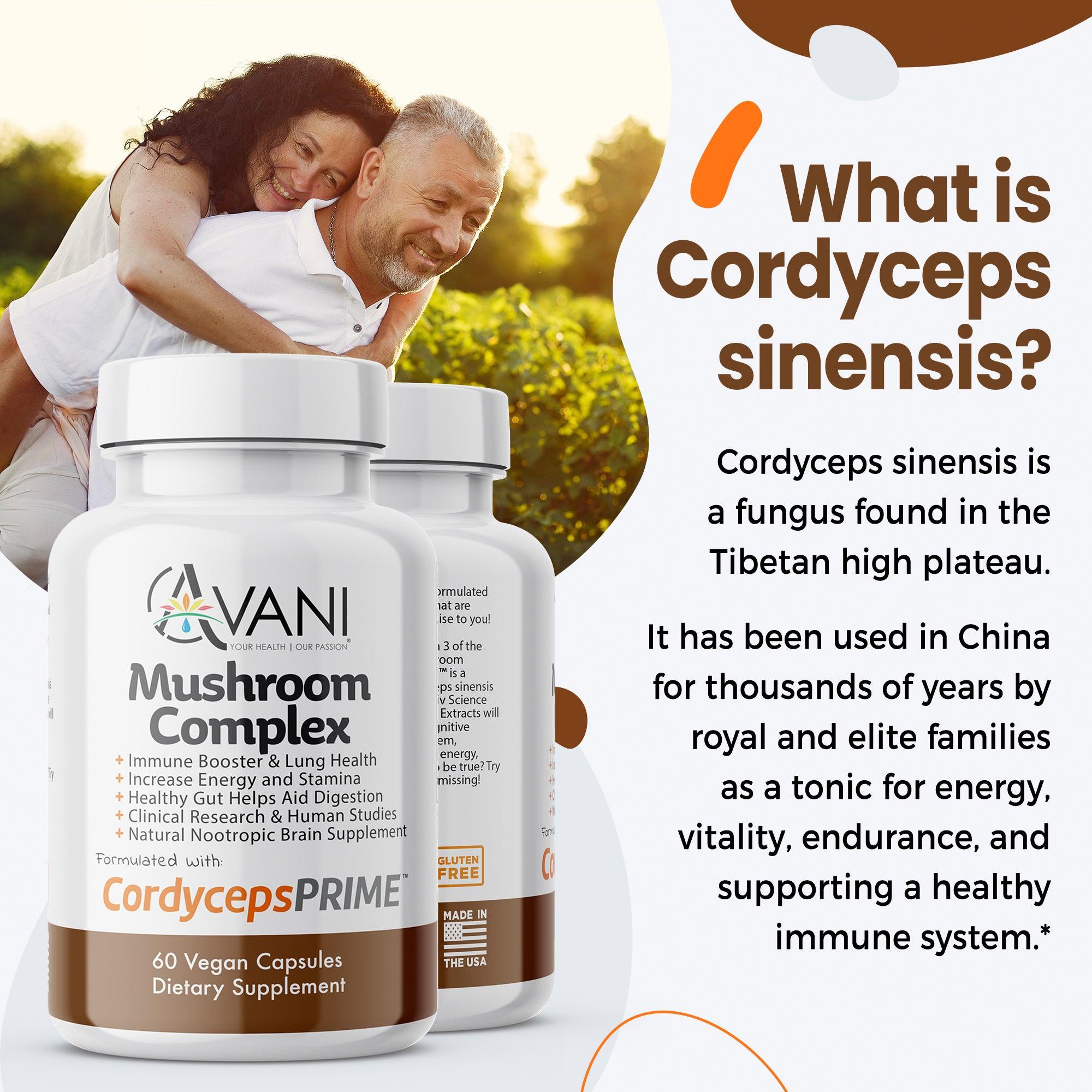 Mushroom Complex + CordycepsPRIME® Immune Boost - Avani Wellness