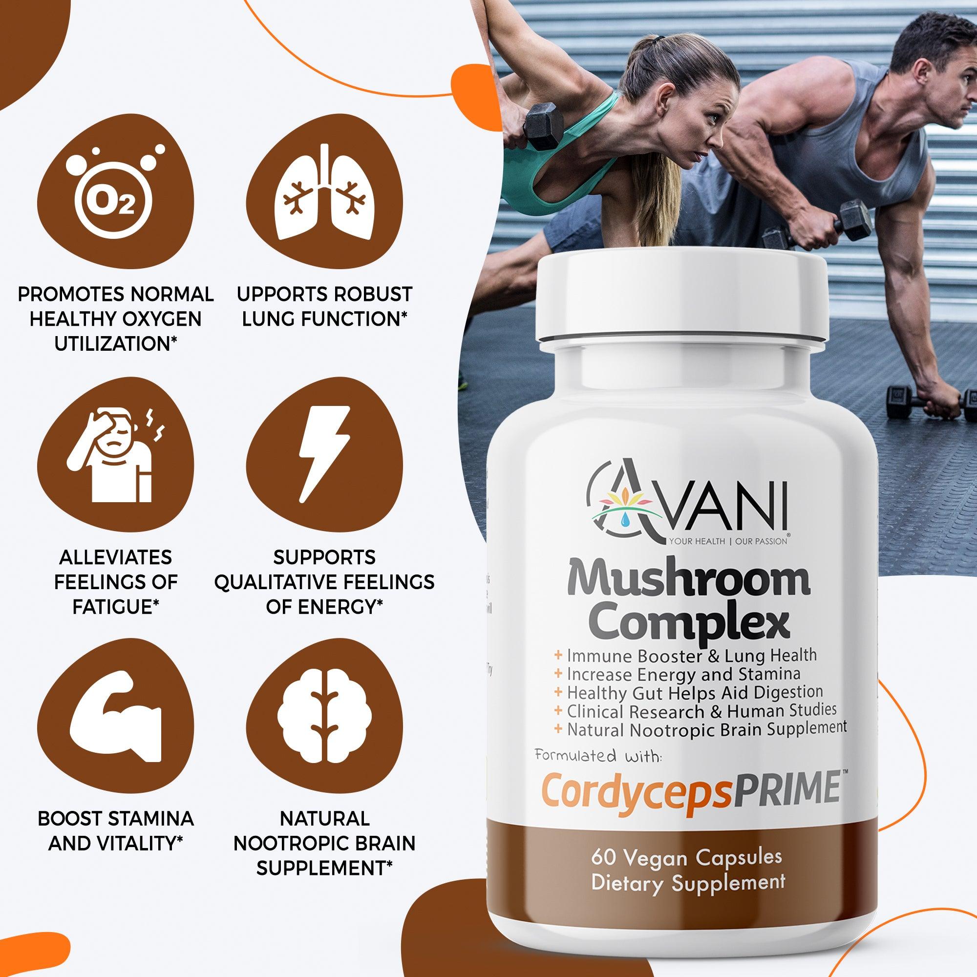 Mushroom Complex + CordycepsPRIME® Immune Boost - Avani Wellness