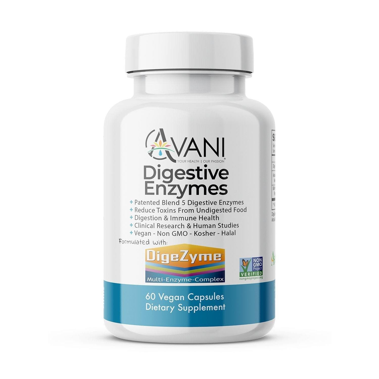 Digezyme® 5 Digestive Enzymes to Aid Digestion - Avani Wellness